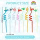 8Pcs 8 Colors PET Spiral Drinking Straws(AJEW-GF0006-15)-2