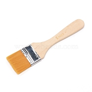 Bristle Paint Brush, Wood Handle, Blanched Almond, 15x3.5x0.6cm(TOOL-WH0134-34E)