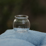 Mini Glass Pot, Micro Landscape Dollhouse Accessories, Pretending Prop Decorations, Clear, 30x30mm(BOTT-PW0011-36F)