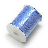 Double Face Satin Ribbon, Polyester Ribbon, Steel Blue, 1/8 inch(3mm), about 880yards/roll(804.672m/roll)(RC3mmY-25)