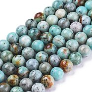 Natural Chrysocolla Beads Strands, Round, 10~10.5mm, Hole: 0.9mm, about 39pcs/strand, 15.55 inch(39.5cm)(G-R477-10mm)