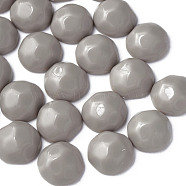 Opaque Acrylic Cabochons, Faceted, Half Round, Dark Gray, 23x22x11mm, about 140pcs/500g(MACR-S373-138-A04)