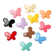 Baking Paint Acrylic Beads, Butterfly, Mixed Color, 21x29x5.5mm, Hole: 2.2mm(X-MACR-D074-02)