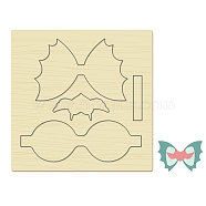 Wood Cutting Dies, with Steel, for DIY Scrapbooking/Photo Album, Decorative Embossing DIY Paper Card, Butterfly Pattern, 15x15cm(DIY-WH0178-061)