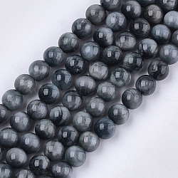 Natural Hawk's Eye Beads Strands, Eagle Eye Stone, Grade A, Round, 8mm, Hole: 1mm, about 23~25pcs/strand, 7.6 inch(G-S333-8mm-027)
