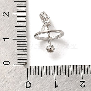 серебряные дужки в форме медальона с родиевым покрытием 925(STER-NH0001-55B-P)-5