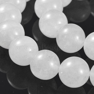 12mm White Round White Jade Beads
