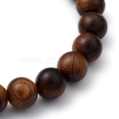 Unisex Natural Wood Beaded Stretch Bracelets Sets(X-BJEW-JB05463)-7