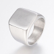 304 Stainless Steel Signet Band Rings for Men(RJEW-G091-16-P)-1