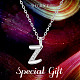 SHEGRACE Rhodium Plated 925 Sterling Silver Initial Pendant Necklaces(JN922A)-5