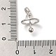 серебряные дужки в форме медальона с родиевым покрытием 925(STER-NH0001-55B-P)-5