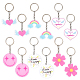 12Pcs 6 Style Acrylic Keychains(KEYC-HY0001-40)-1