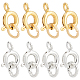 40Pcs 2 Colors Brass Spring Ring Clasps(FIND-AB00027)-1