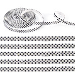 3 Yards Resin Self Adhesive Sewing Trim Hotfix Rhinestone Tape, with ABS Imitation Pearl, Costume Accessories, Black, 10x2mm(DIY-TA0013-15A)