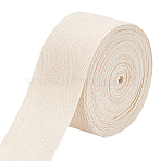 10M Cotton Ribbon, Twill Tape Ribbon, Double Herringbone Ribbon, for Carpet Decor, Flat, Cornsilk, 2 inch(50mm), about 9.62 Yards(8.8m)/Set(OCOR-XCP0003-15)
