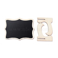 Lace-shaped Wooden Mini Chalkboard Signs, with Support Stand, for Wedding & Birthday Party Decoration, Black, 9.95x7.45x0.25cm(AJEW-M035-10)