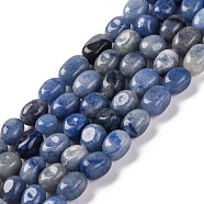 Natural Blue Aventurine Beads Strands, Nuggets, Tumbled Stone, 7~12x6~8x5~7mm, Hole: 1mm, about 43~44pcs/strand, 15.47~15.63''(39.3~39.7cm)(G-G146-A23-01)