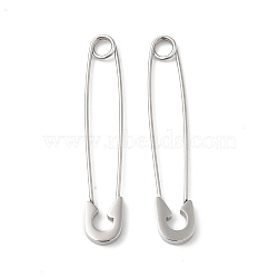 Non-Tarnish 304 Stainless Safety Pins, Stainless Steel Color, 41x7x2mm(STAS-Q215-42P)