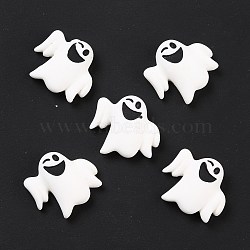 Ghost Opaque Resin Cabochons, for Halloween, White, 19x22x7mm(RESI-F031-10)
