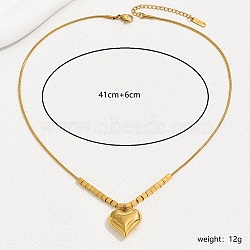 Stainless Steel Heart Pendant Necklaces for Women(OZ9753)