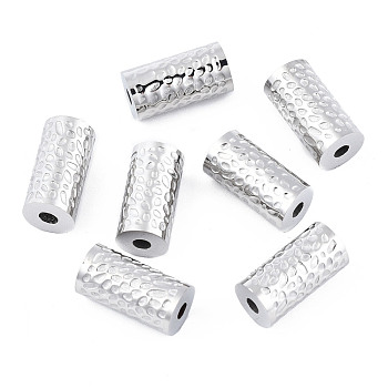 316 Surgical Stainless Steel Beads, Column, Stainless Steel Color, 12x6mm, Hole: 1.8mm