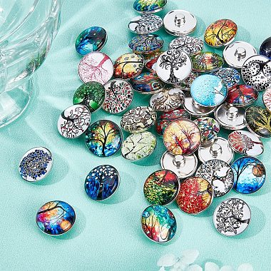 Alloy Jewelry Snap Buttons(BUTT-SC0001-02A)-4