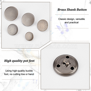 50Pcs 5 Styles 3-Hole Brass Buttons(BUTT-OC0001-47B)-4