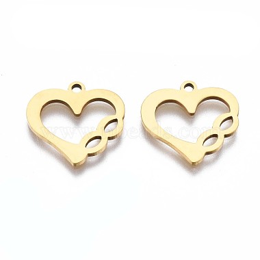 Golden Heart 201 Stainless Steel Charms