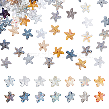 Mixed Color Starfish Lampwork Beads