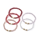 5Pcs Glass & Brass & Acrylic Beaded Stretch Bracelets Set(BJEW-JB09677-02)-4