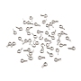 304 Stainless Steel Peg Bails, Stainless Steel Color, 5.5x3x0.7mm, Hole: 1.5mm, Pin: 0.7mm