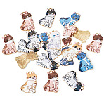 20Pcs Alloy Pendants, Cat Shape, Mixed Color, 27.5x18x2mm, Hole: 2mm(FIND-TA0004-44A)