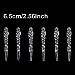 50Pcs Acrylic Artificial Ice Bar Pendant Decorations, for Christmas Tree Hanging Ornaments, Clear, 65x9.5mm(HJEW-YW0001-06A)