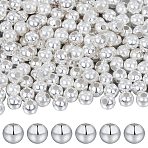 925 Sterling Silver Spacer Beads, Round, Silver, 4x3.5mm, Hole: 1.5mm(STER-SZ0001-03B)