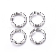 304 Stainless Steel Jump Rings, Open Jump Rings, Stainless Steel Color, 13 Gauge, 12x1.8mm, Inner Diameter: 8mm(STAS-F174-12P)