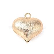 Brass Pendants, Heart charms, Golden, 18.5x18x8mm, Hole: 2.2mm(KK-L208-71G)