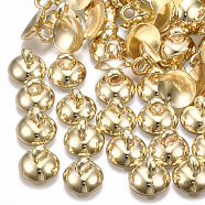 CCB Plastic Bead Cap Pendant Bails, for Globe Glass Bubble Cover Pendants, Light Gold, 6x5.5mm, Hole: 1.5mm(X-CCB-T006-030KC)