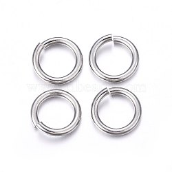 Tarnish Resistant 304 Stainless Steel Jump Rings, Open Jump Rings, Stainless Steel Color, 13 Gauge, 12x1.8mm, Inner Diameter: 8mm(STAS-F174-12P)