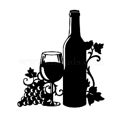 PVC Wall Stickers, Wall Decoration, Red Wine Pattern, Bottle, 800x390mm(DIY-WH0228-905)