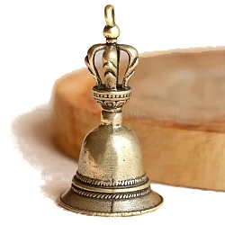 Brass Mini Altar Bells, Vintage Hand Bells, for Witchcraft Wiccan Altar Supplies, Antique Golden, 42x20mm(PW-WGF8327-01)