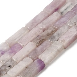 Natural Lilac Jade Beads Strands, Rectangle, 13~14x4~4.5x4~4.5mm, Hole: 1.2mm, about 28pcs/strand, 15.08''(38.3cm)(G-E612-C05-C)