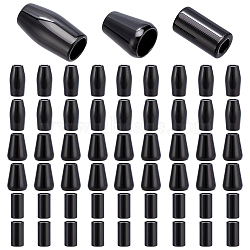 54Pcs 3 Styles Zinc Alloy Cord Ends, End Caps, Cone, Gunmetal, 13~15.5x8~10.5mm, Hole: 3.5~5mm, Inner Diameter: 5~8mm, 18pcs/style(FIND-PH0022-98A)
