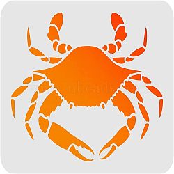 Large Plastic Reusable Drawing Painting Stencils Templates, for Painting on Scrapbook Fabric Tiles Floor Furniture Wood, Rectangle, Crab Pattern, 297x210mm(DIY-WH0202-072)