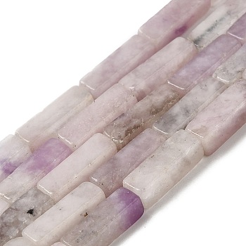 Natural Lilac Jade Beads Strands, Rectangle, 13~14x4~4.5x4~4.5mm, Hole: 1.2mm, about 28pcs/strand, 15.08''(38.3cm)