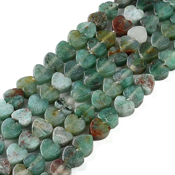 Natural Chrysocolla Beads Strands, Heart, 4x4x2mm, Hole: 1mm, about 87~91pcs/strand, 13.78''~14.17''(35~36cm)