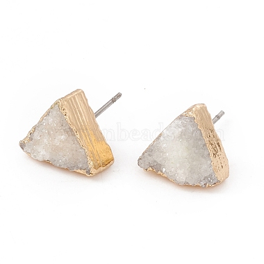 Natural Quartz Crystal Ear Studs(EJEW-G153-G02)-2