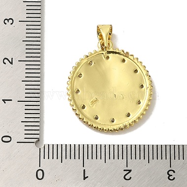 Pendentifs en laiton émaillé avec micro pavé de zircone cubique(KK-Z042-24G-02)-3