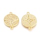 Brass Micro Pave Clear Cubic Zirconia Links Connectors(ZIRC-Z016-22G)-2