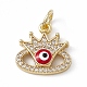 Rack Plating Brass Enamel Cubic Zirconia Charms(KK-M236-02G)-2