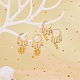 Word Love Brass Dangle Huggie Hoop Earrings(EJEW-SW00001-03)-5